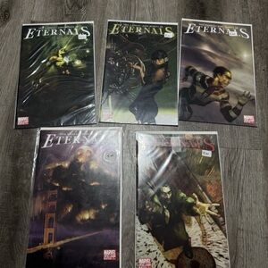 Marvel The Eternals Neil Gaiman John Romita Jr. LOT #1-5 comic Bagged & Boarded